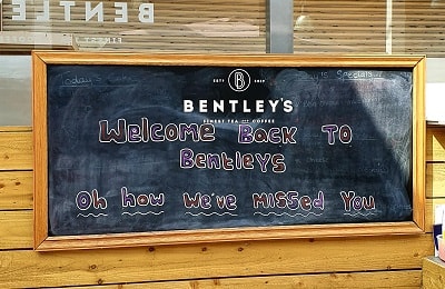 Bentley’s Coffee Shop sign