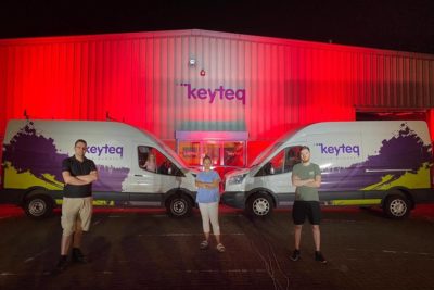 Keyteq staff outside its Cheshire warehouse